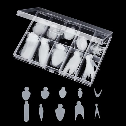 NICENEEDED 120 Stück French Form Aufkleber Silikon Dualsystem Nagelform Weiche Nagelverlängerungs Schablone Für Den Schnellen Aufbau von Nagelform Pads