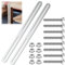 Fiotha Support pour Boîte au Lettre, Kit de Support Boite Aux Lettres, Fixation De BoîTe Aux Lettres, pour Le Montage sur la Clôture de la Boîte Aux Lettres (Argent, 360mm)
