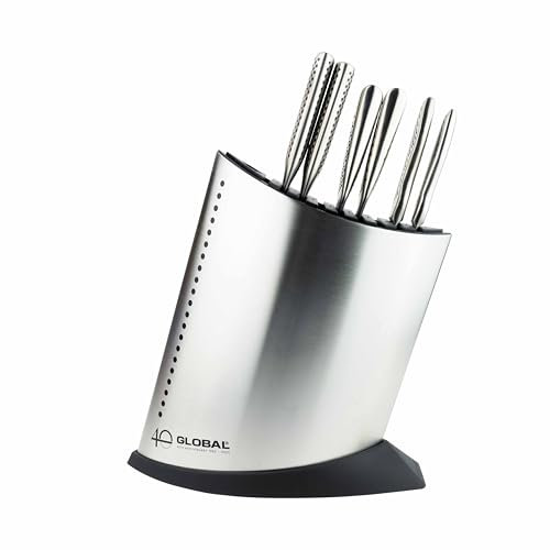 Global Knives 40th Anniversary Limited Edition 7 Piece Knife Block Set, Premium Japanese Kitchen Knives, Ultra Sharp Stainless Steel Blades with Chef's Knife & 16cm Bread Knife