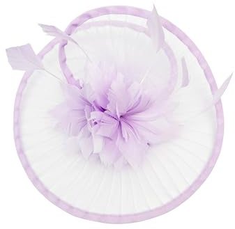 Finecy In Round Spiral Circular Fascinator Wedding Hat for Women Headwear Ladies Race Royal Ascot Cocktail Tea Party Derby Hat with Headband and Clip