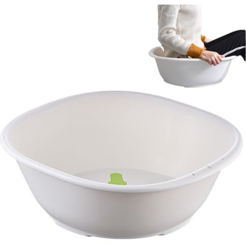 Großes Hüftbadewanne– Postnatale Pflege & Hämorrhoiden-Behandlung | Extra breites Becken mit Anti-Rutsch Design | Perineale Heilung, Vaginale Hygiene (Weiß)
