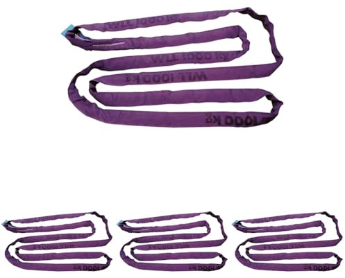 Kerbl Sangle Ronde, capacité de Charge : 1 t/2 t - Circonférence : 3 m - Double Gaine (Lot de 4)