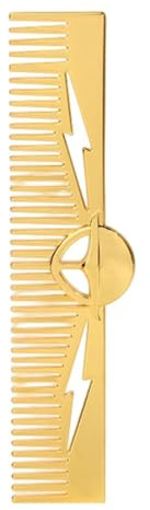 Dickly Bartpflege Werkzeug für Männer, Kompaktes Styling Tool für Haare Und Bart, Öl Haarstyling Kamm, Gold