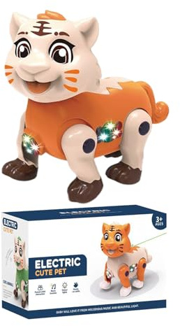 Giocattolo da passeggio illuminato, giocattoli per animali | Giocattoli musicali elettrici per animali,Giocattoli di dei cartoni animati con corda, giocattolo portatile per bambini per complea