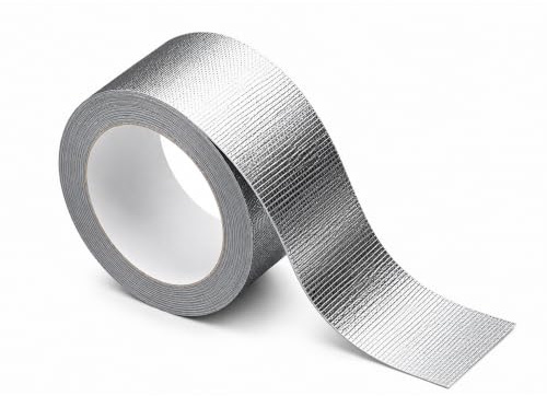URMONA Aluminium-Klebeband 80 mm x 50 m, glasfaserverstärkt, hitzefest | Selbstklebendes Dichtband, Isolierband zur Rohrdämmung, Reparaturband für Lüftung, Klimaanlage und Außenbereich, wasserdicht