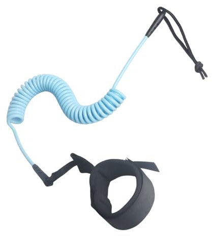 Générique de Paddle Authentique, Laisse de Surf enroulée, Sangle de Jambe élastique de 10 x 0,5 Pouces avec dégagement Rapide, Accessoire de pagaie en TPU Solide, Laisse de de Surf au Design fle