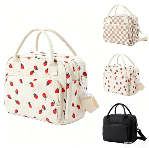 NTGFU Lunch Bags for Women, 12L Large Capacity Multi-Pocket Lunch Box, Insulated Lunch Bag Reusable Cooler Box for Girls Adults for School Office Picnic Travel Beach