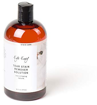 Eye Envy Tear Stain Remover Solution for Cats|100% Natural and Safe|Recommended by Breeders/Vets/Cat Fanciers/Groomers|Contains Colloidal Silver, 16oz