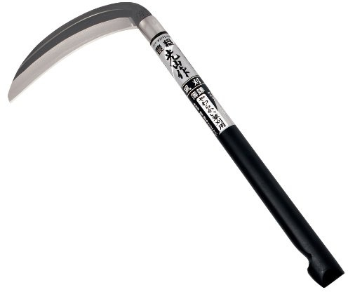 Hounen Faucille Japonaise Lame 18cm Jardin Taille Herbe Lierre Récolte Légume Désherbage Acier Chromax