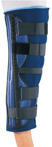 ProCare 79-80170 Clinic 3-Panel Knee Splint, Contoured Stays, Universal, 32 Thigh Circumference, 20 Length