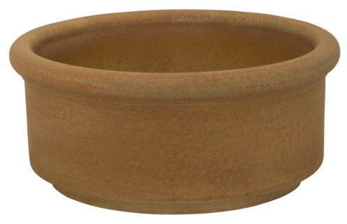 K&K bonsaiskål rund/växtskål hall, 25 x 11 cm, antik, gjord av frostbeständig stengods keramik