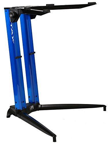 STAY Piano Keyboardständer 70 cm 1 Auflage Blau | Aluminium, elegantes Design, hohe Stabilität, schneller Aufbau, Profi-Einsatz
