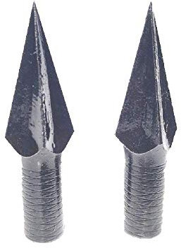 AMEYXGS 12pcs Bogenschießen Pfeilspitzen Punkte Broadheads Jagdspitzen für 8mm Holzpfeile und Bambuspfeile Holzschäfte (Type 4)