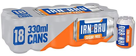 IRN-BRU Sugar-Free Diet, 18 x 330ml, Fizzy Drinks Multipack Cans (Pack of 18)