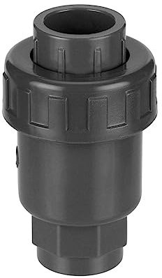 REKUBIK PVC-U Rückschlagventil Überwurfmutter 2X Klebemuffe Größe 50mm x 50mm