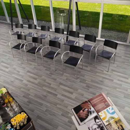 VINYL FLOORING UK Wood Effect Vinyl Flooring Roll Home Office Kitchen Bedroom Bathroom Lino Modern Design (1m(L) X 4m(W) (3'3 ...