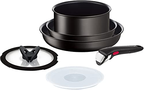Tefal Ingenio IH Hard Titanium Unlimited L9749532 Kochgeschirr-Set, 6-teilig, für alle Herde + Induktion