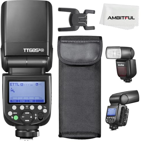 Godox TT685IIN 1/8000s HSS GN Speedlite Flash TTL TCM efficient Conversion Function Built-in Godox 2,4G X System Receiver(TT685IIN for Nikon)