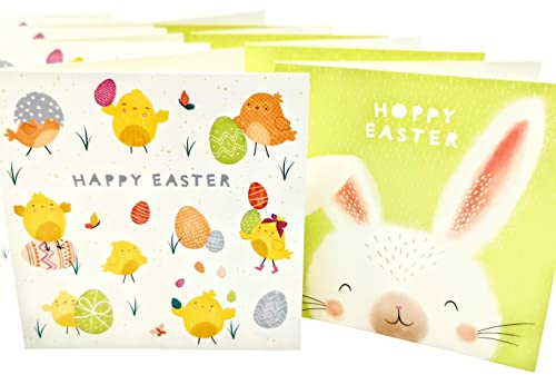 8 biglietti di auguri di Pasqua con buste (Pasqua per bambini)