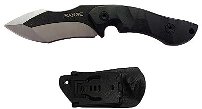 Range HK07 cuchillo de acampada de acero inoxidable 420, 19.8 cm, 9cm hoja x 10.8cm mango antideslizante G10