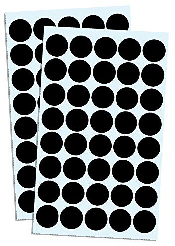 8000 Stück, 20mm Klebepunkte Schwarz, Schwarze Punkte Aufkleber Sticker | Markierungspunkte Selbstklebend