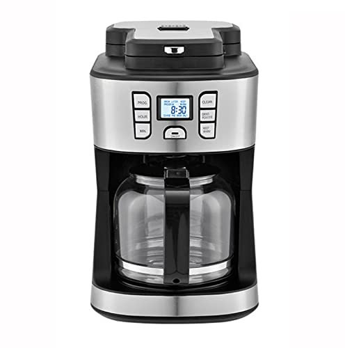 DieffematicKF Cafetera Máquina de café espresso 2 en 1 con molinillo de café, cafetera eléctrica semiautomática por goteo
