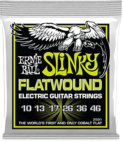 Ernie Ball Regular Slinky Flatwound E-Gitarrensaiten Stärke 10-46