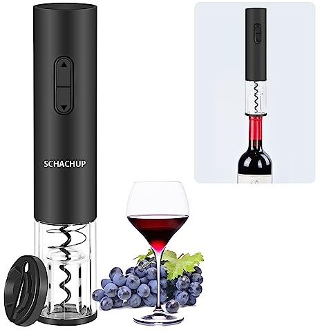 SCHACHUP Abridor de vino eléctrico, sacacorchos automático con cortador de aluminio, accesorio de cocina para el hogar, accesorio de vino para los amantes del vino, regalo de inauguración de la casa,