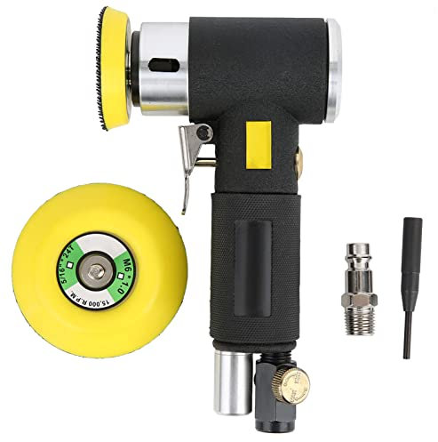 Lijadora Neumática, Lijadora de Aire de 2 Pulgadas y 3 Pulgadas, Máquina Pulidora de 230 V, Lijadoras Pequeñas y Livianas Accionadas por Aire para Moler Fino, Lijadoras Orbitales