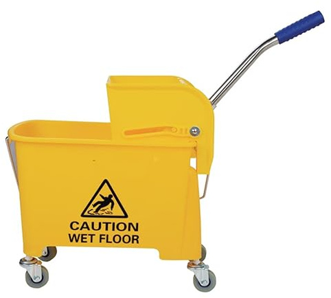 JANIT-X Yellow Colour Coded Mop Bucket & Wringer 17 Litre