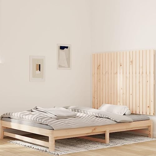 CKioict Betthaupt Wandkissen Bett Bettkopfteil Schlafzimmer Wand-Kopfteil 127,5x3x90 cm Massivholz KieferGeeignet für Schlafzimmer, Gästezimmer, Schlafsaal