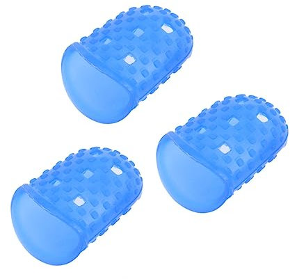 Silikon Fingerschutz 3 Stück Blau Rutschfest Hitzebeständig