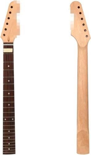 E-Gitarrenhals-Ersatz für ST-Stil 22 Fret 24 Zoll Short Scale Mahagoni-Palisander-Griffbrett mit Punkteinlage