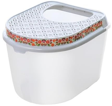 Katzentoilette Katzenklo Katzentoilette Mit Einstieg Von Oben, Mit Deckel, Spritzwassergeschützt, Große Katzentoilette, Abnehmbar, Reisetoilette Katze