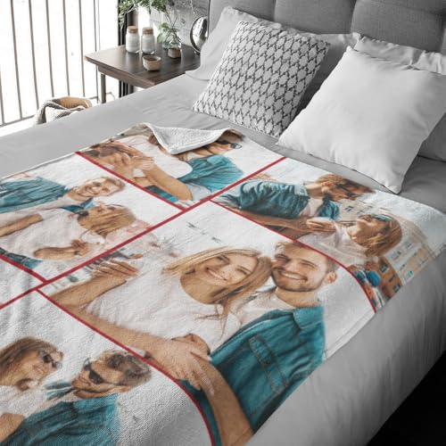 Generico Coperta In Pile Personalizzata con foto e frase Misura A scelta In Caldo pile Sublimabile idea regalo per ogni occasione (Misura 100x150)