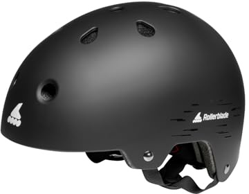 Rollerblade Downtown Helmet, Casco per Pattini in Linea Unisex Bambino, Nero, M (55-58)