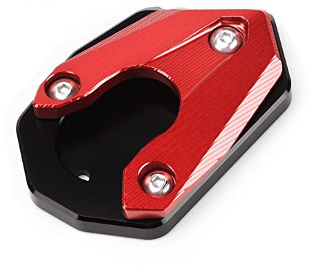 YYTEMD Lange Haltbarkeit Motorradständer Fußvergrößerer Seitenständerverlängerung Mit Logo Für Kawasaki Für Ninja250 300 Z250(Rosso,3)