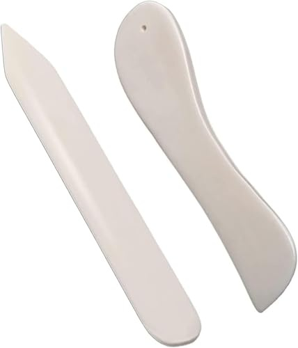 WUTA Falzbein Set, Falzbein für Papier, Falzbein Werkzeug für DIY, handgefertigtes Polieren, Buchbindefalzbein und Papierbasteln(A+B 2 Stück)