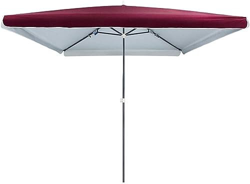 ASerZenith Ombrellone da Spiaggia, da Giardino, Quadrato 2X2 M, per Esterno, per Terrazza/Giardino/Balcone/Campeggio | Altezza 190 Cm | Senza Base(Red-2x2m)