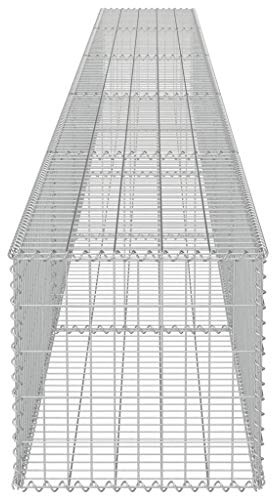Mur de Gabion, Mur de Soutènement en Acier galvanisé pour Le Vent et la Résistance aux Précipitations, Assemblage Facile, capacité de Charge élevée, 600x50x50 Cm