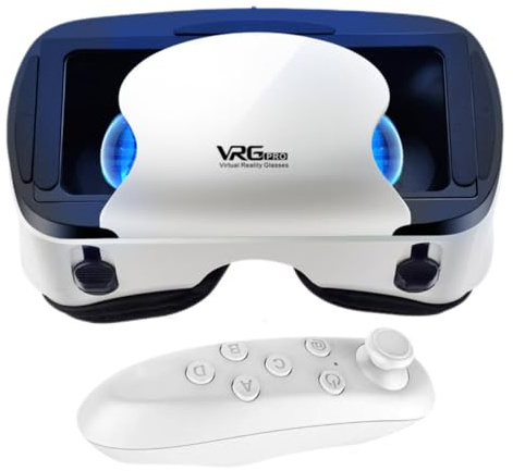 Headset Virtual Reality 3D Glasses Headset Android Compatible 5.0 to 7.0 Inch, HD Blu-ray Eye Protected, with Controller, for Mobile Games & Movies