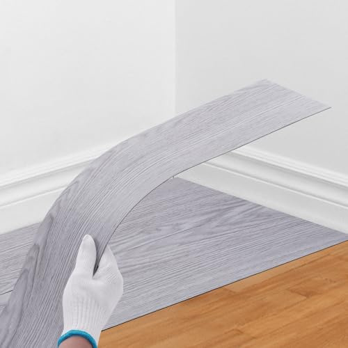 Floor Tiles Self Adhesive Vinyl Flooring Wood Effect Peel & Stick Floor Tiles 36Pcs Self-Adhesive PVC Flooring Planks Waterproof Floor Stickers for Kitchen Bathroom Office Home Floor Tile 91.4x15.2cm