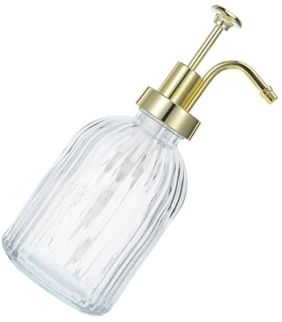 Cabilock Botella De Llenado Multifuncional De Dispensador De Jabón De Manos para Cocina Botella De Vidrio Transparente para Jabón Líquido Accesorios De Baño