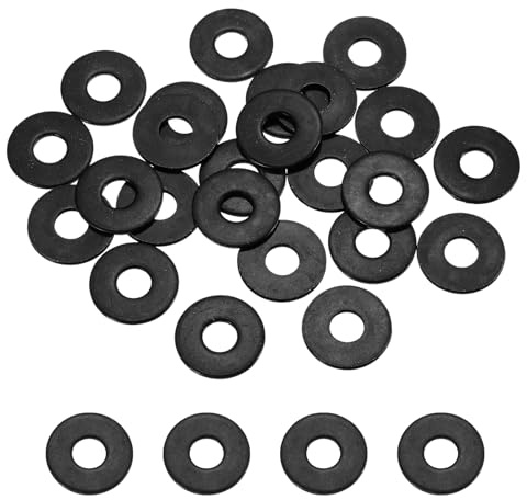 QUARKZMAN 20Pz Rondelle Piatte M8 ID X 18 mm OD, Rondelle Acciaio Inox 304 Metalliche Zincate Nero Anelli di Tenuta Rondella Metallo Guarnizioni Per Viti e Bulloni