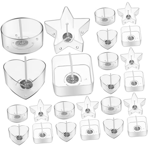 Gogogmee Tea Light Candle Holders and Candle Wicks for Tealight Cups with Suitable for Wax Melt Jars Scented and Colored Tealights Festival and Home Craft Projects