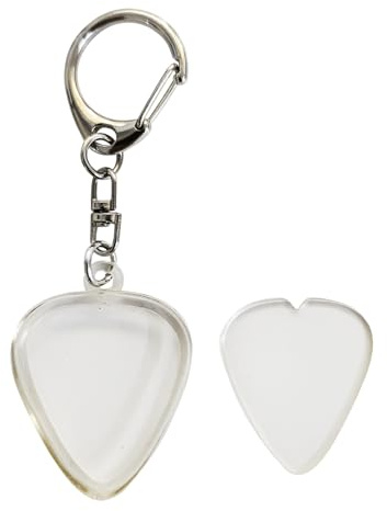 Guitar Pick Case, Plektrenhalter mit Schlüsselanhänger, tragbarer Reise-Plektren-Organizer für Aufführungen, Unterricht zu Hause | Geschenk für Musikliebhaber Frauen Männer