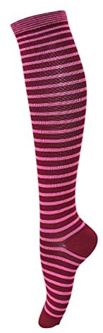 Generisk sticknål set strumpor 15 cm vuxna, elastiska sportfritidsstrumpor, randiga strumpor när du kan strumpor, röd, one size