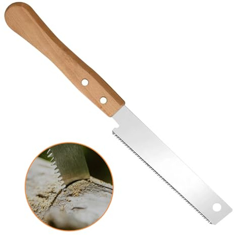 Small Japanese Pull Saw, Hand Saw for Fine Cutting Wood, Flush Cut Saws - Professional Woodworking Tool for Trimming, Pruning, Tenon & Dovetail | Wooden Handle Japanese Saws for DIY