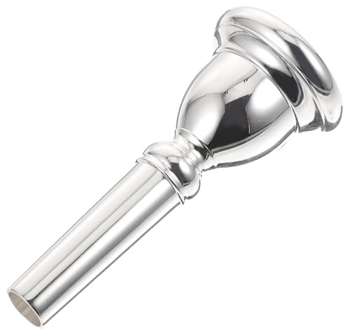 Toyvian Kupfer Euphonium Mundstück mit Silberner Beschichtung Langlebig und Formbeständig Blasinstrumentenzubehör für Anfänger und Profis