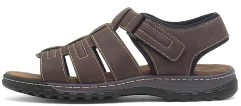 Hobos Mens Brown Easy Fasten Strappy Sandal